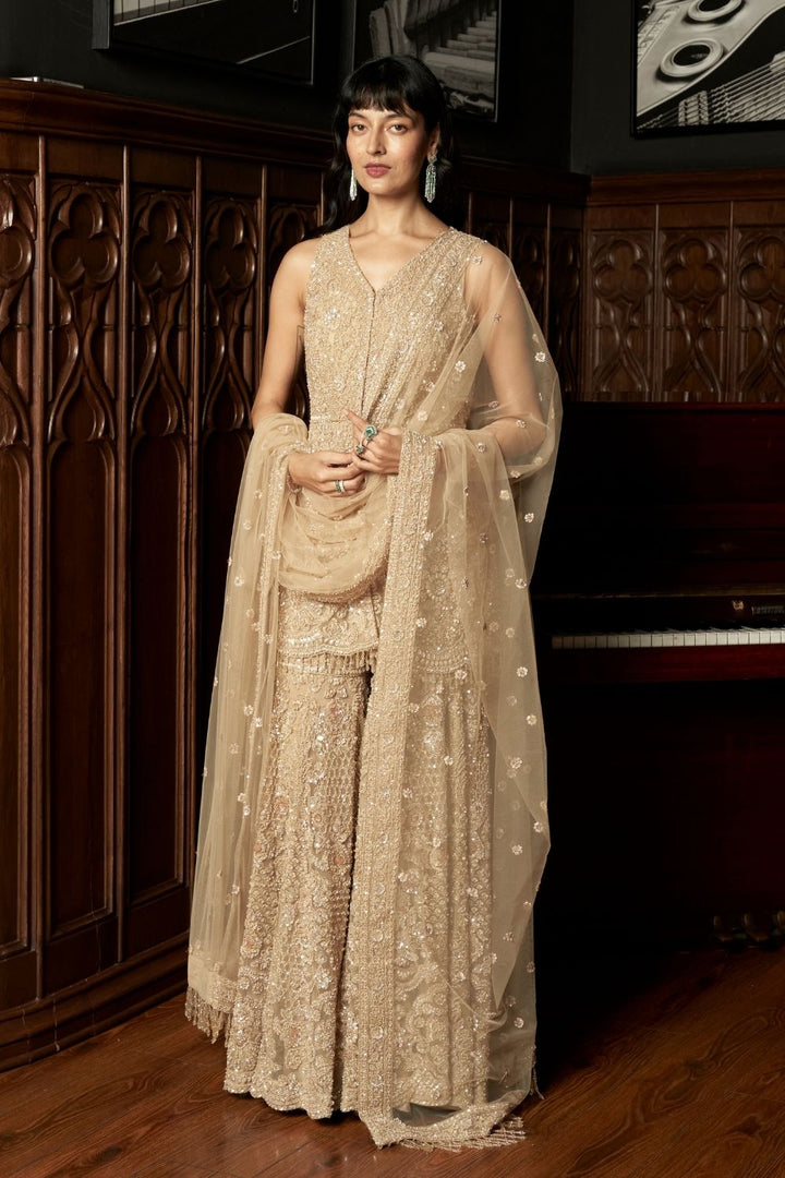 Beige Sharara Set