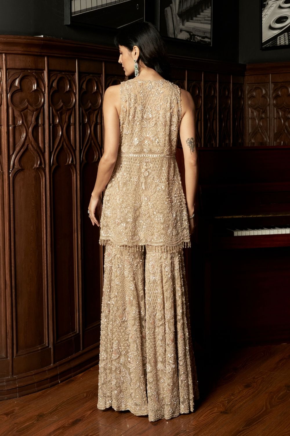 Beige Sharara Set