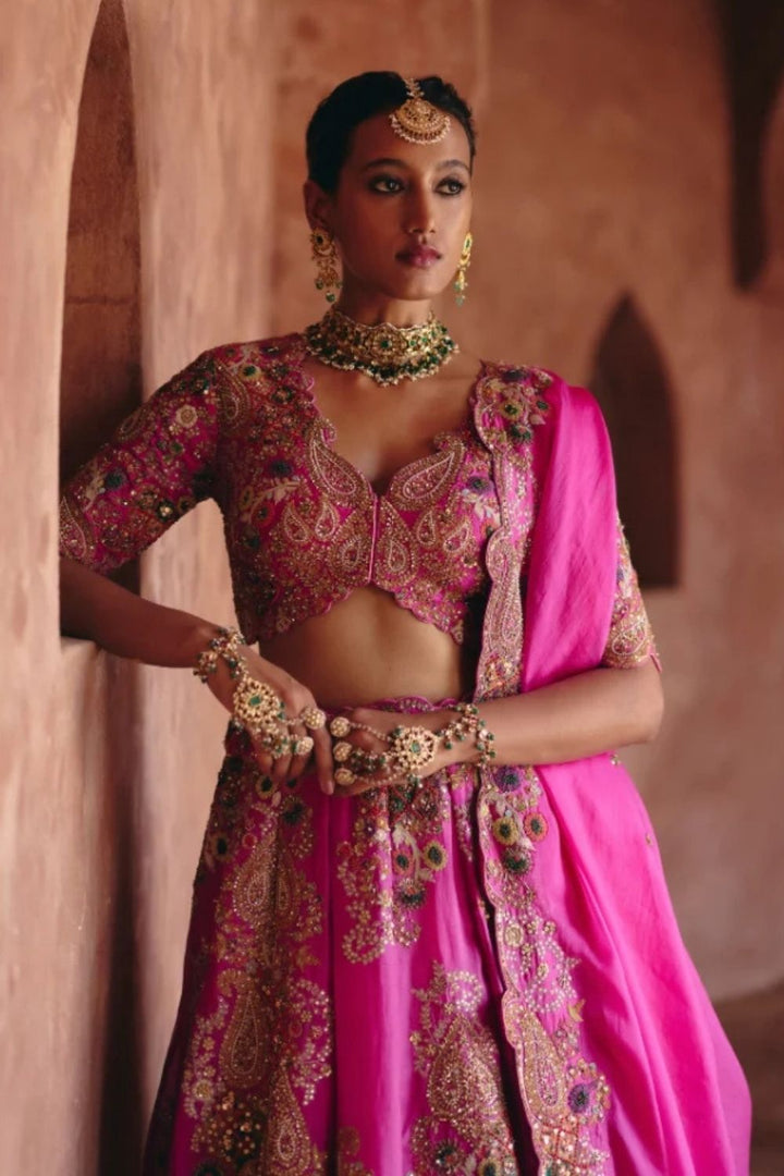 Gulrez Organza 16 Kali Lehenga With Dupatta