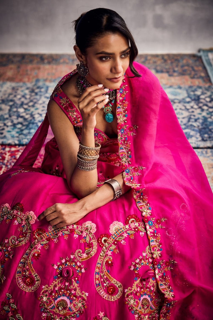Fuchsia Pink Lehenga Set