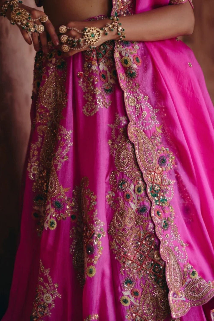 Gulrez Organza 16 Kali Lehenga With Dupatta