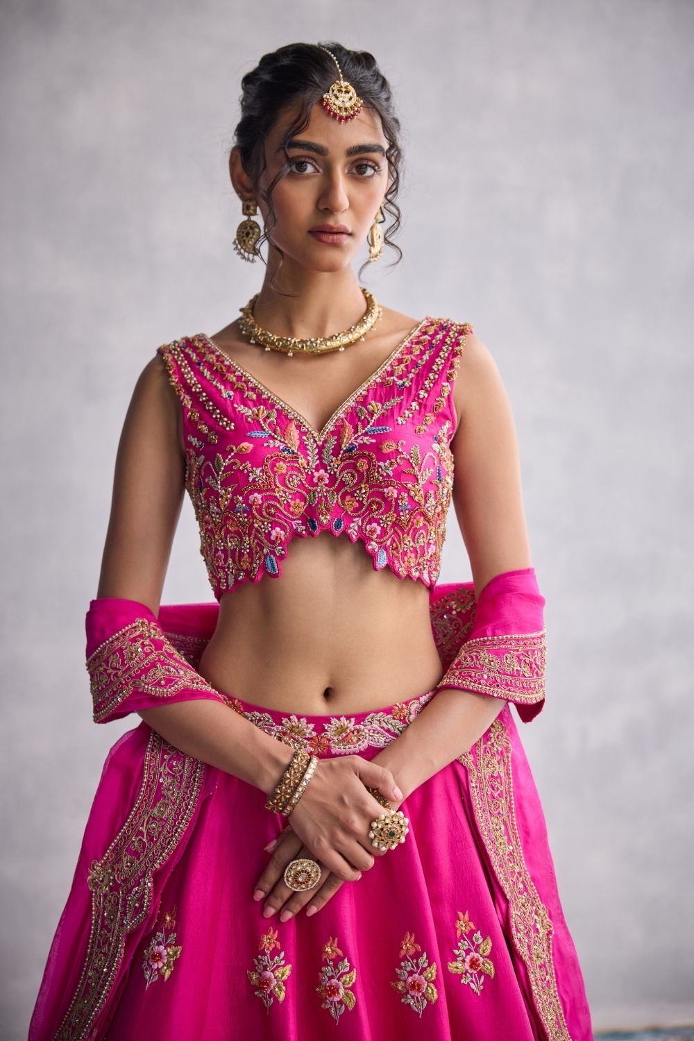Fuchsia Pink Lehenga Set