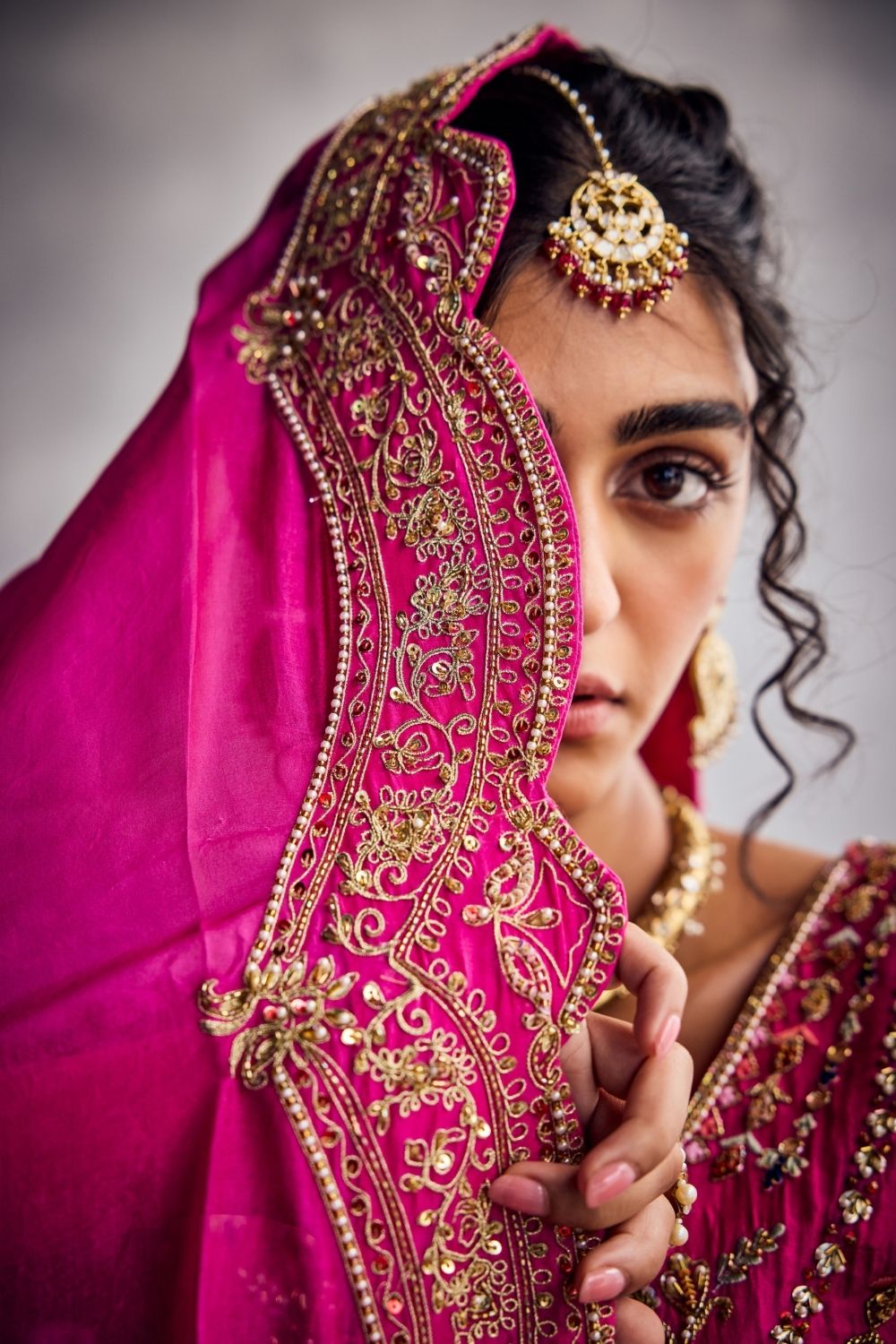 Fuchsia Pink Lehenga Set