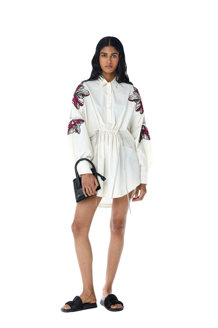 ‘MEI’ Embellished Shirt Dress