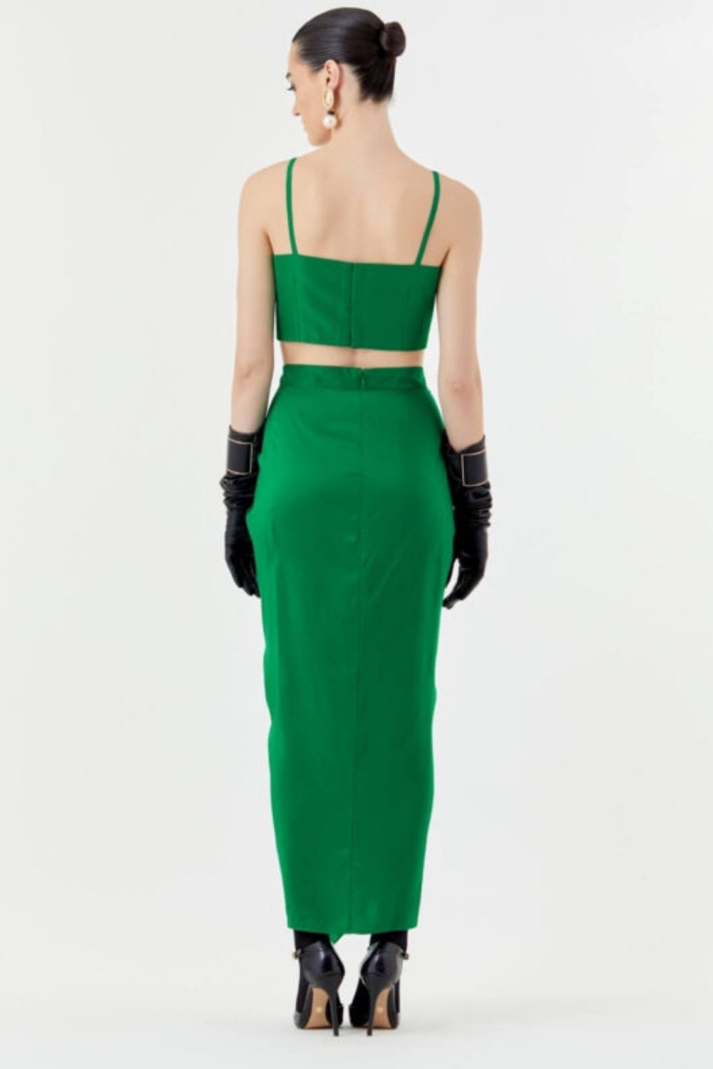 Norma Cape with Black bonbon,Bustier & Mocha skirt