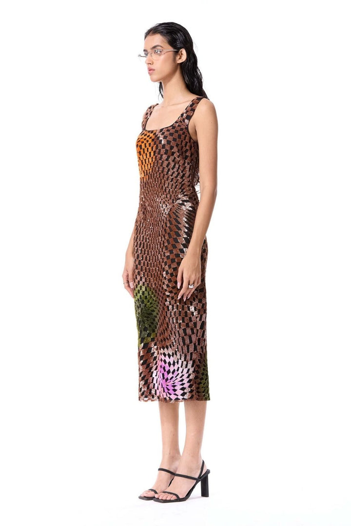 Warped Matter Embellished Dress