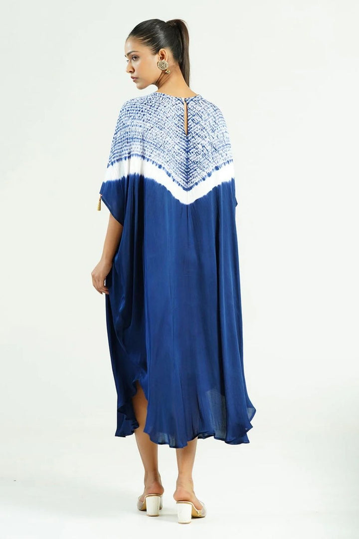Kaftan Shibori - Scarlet Red / Ivory