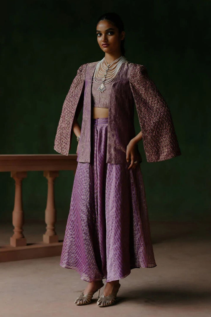 Hoor Jacket Bustier Dhoti Set