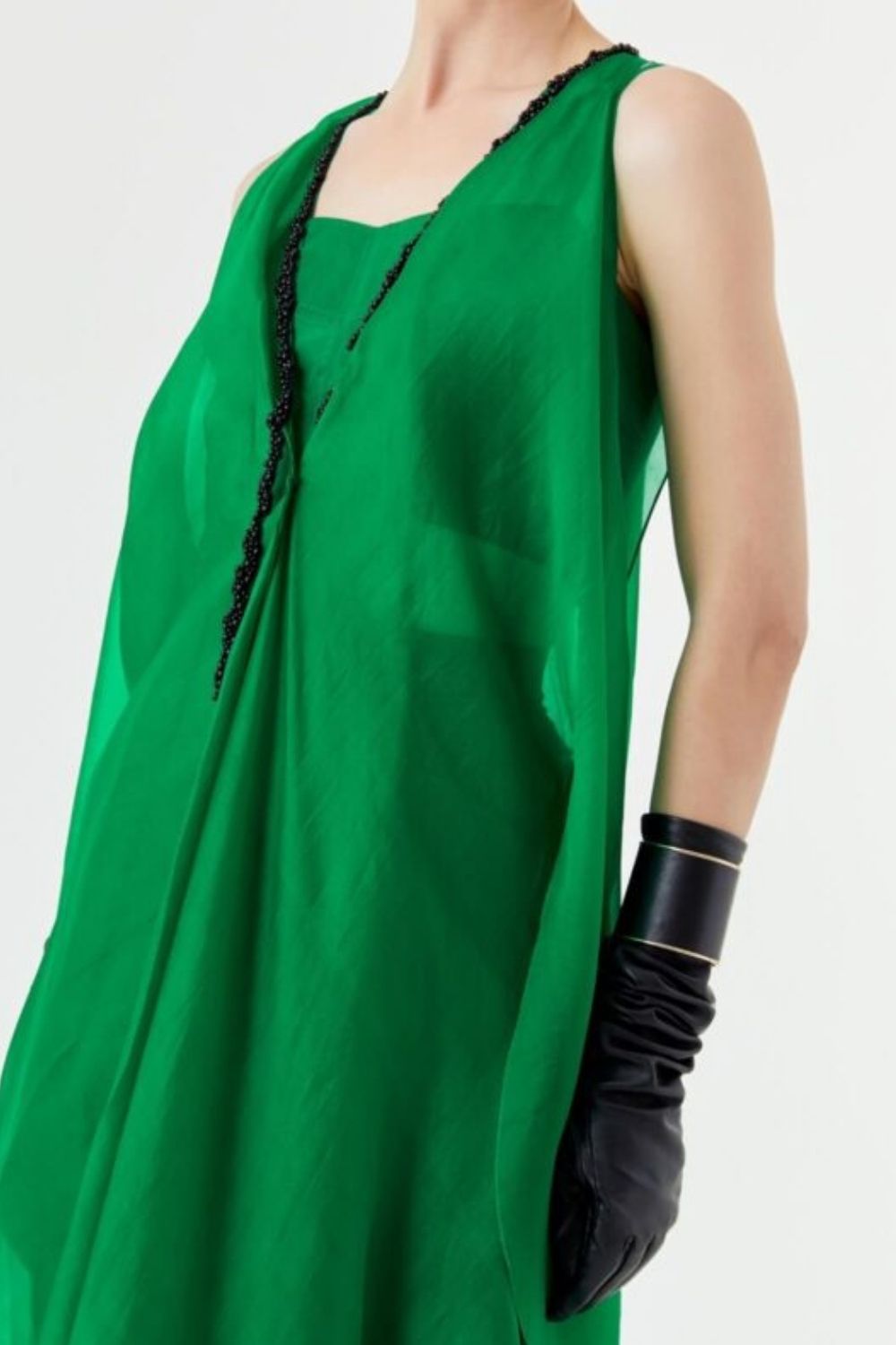 Norma Cape with Black bonbon,Bustier & Mocha skirt