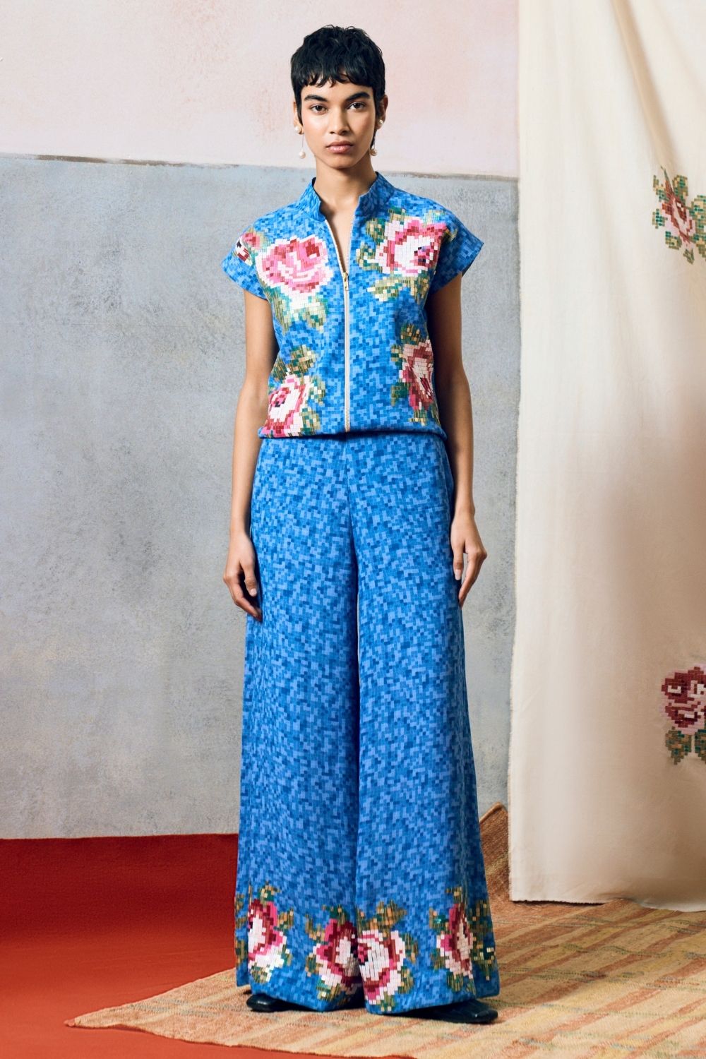 Corsica Crop Top Blue