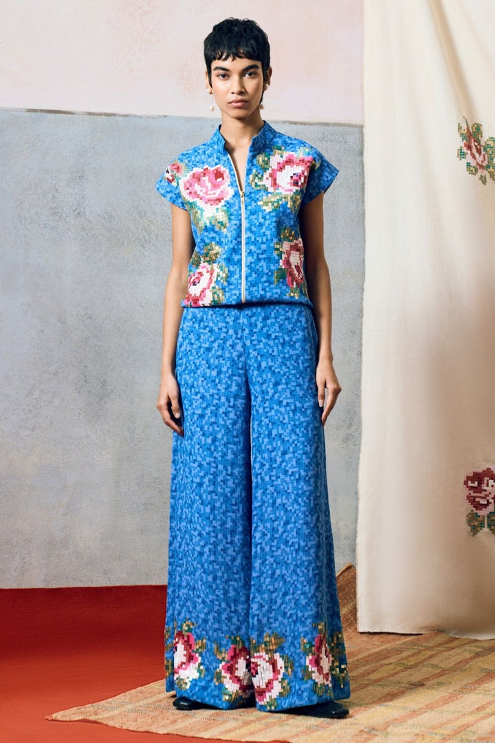 Corsica Crop Top Blue