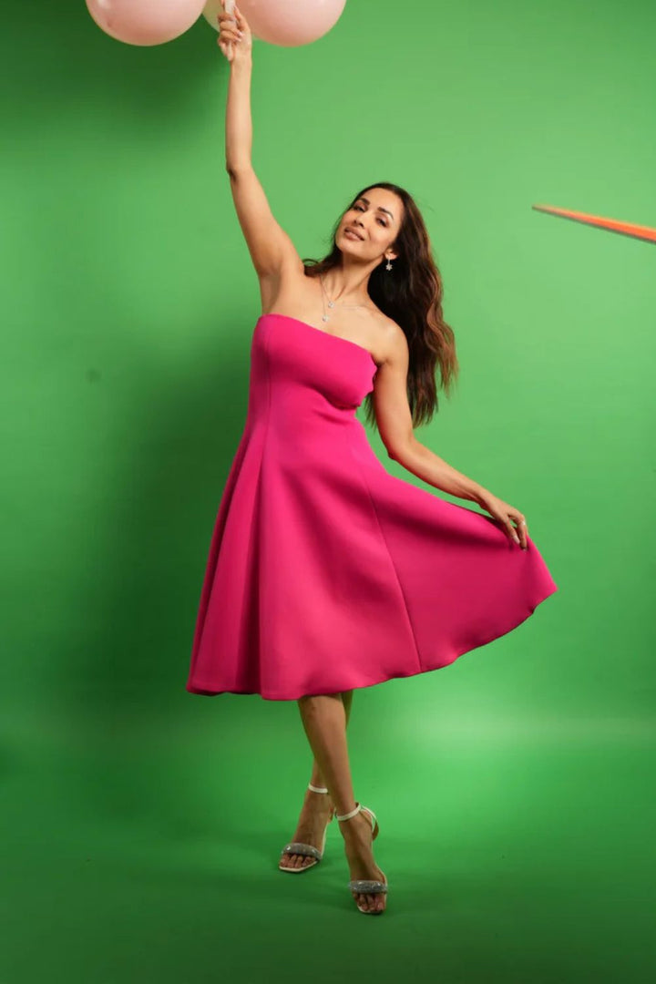 Malaika Arora in Fuchsia Dress