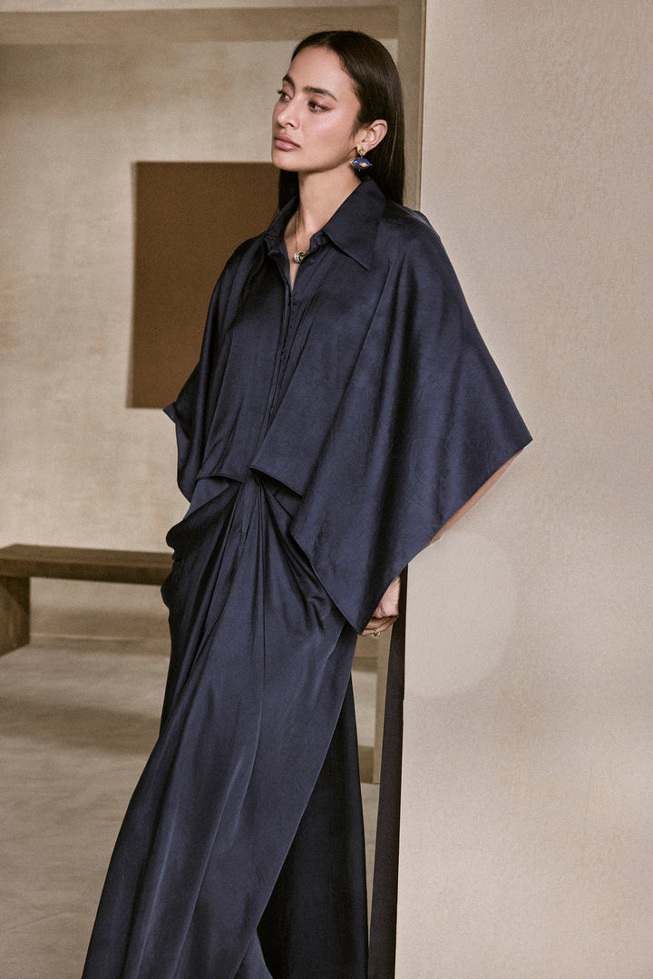 Alora Dress Navy Blue