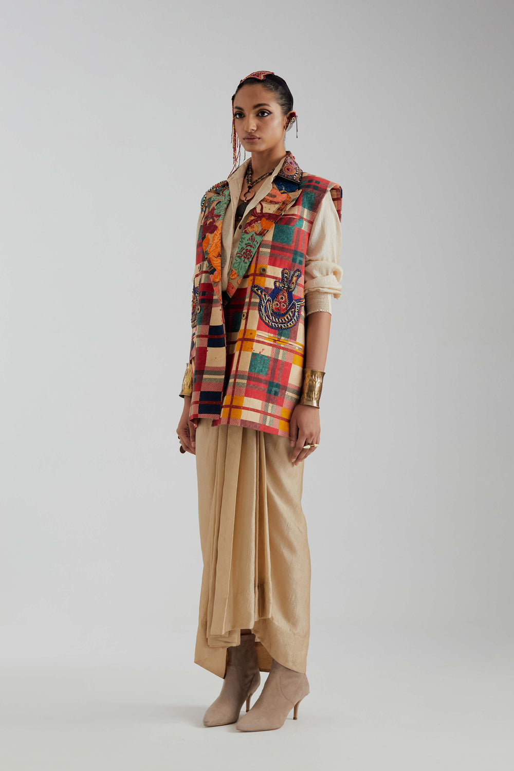 Noori Double Breasted Vest Set