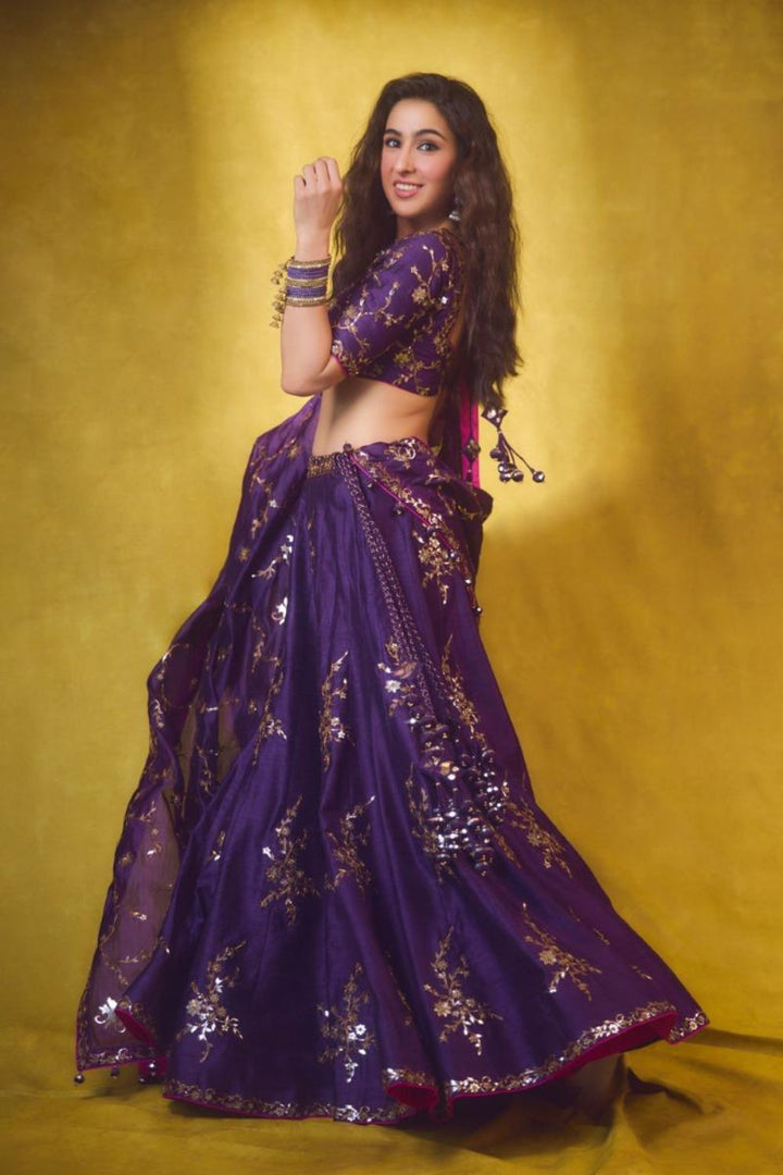 Sara Ali Khan In Our Ranisa Baingani Lehenga Set