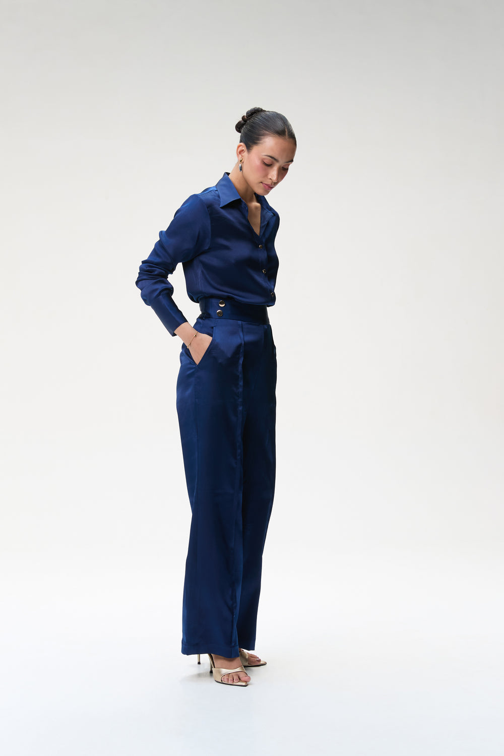 Midnight Blue Silk Shirt & Midnight Blue Silk Trouser