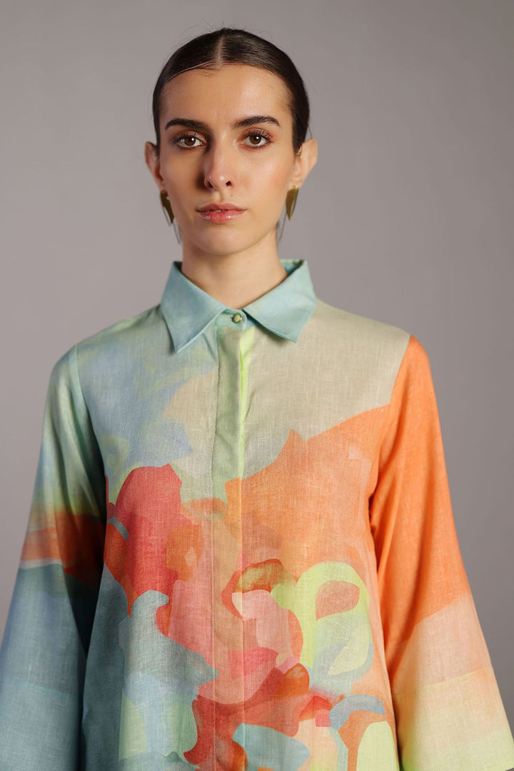 Diffuse multicolour kurta set