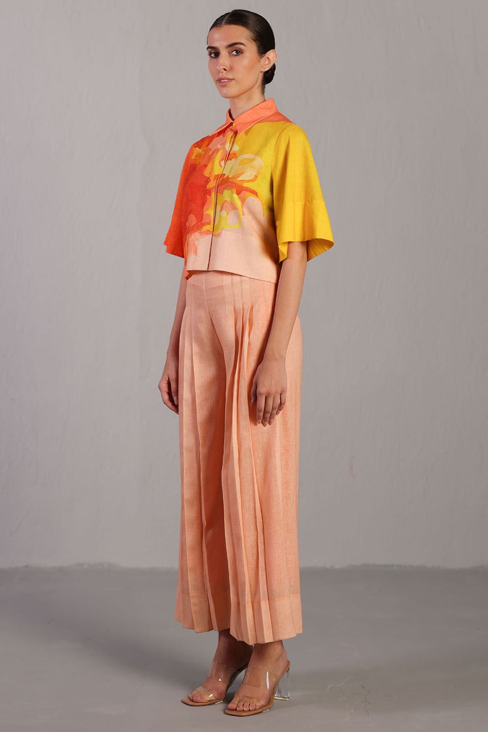 Diffuse bright orange & yellow Co-ord set