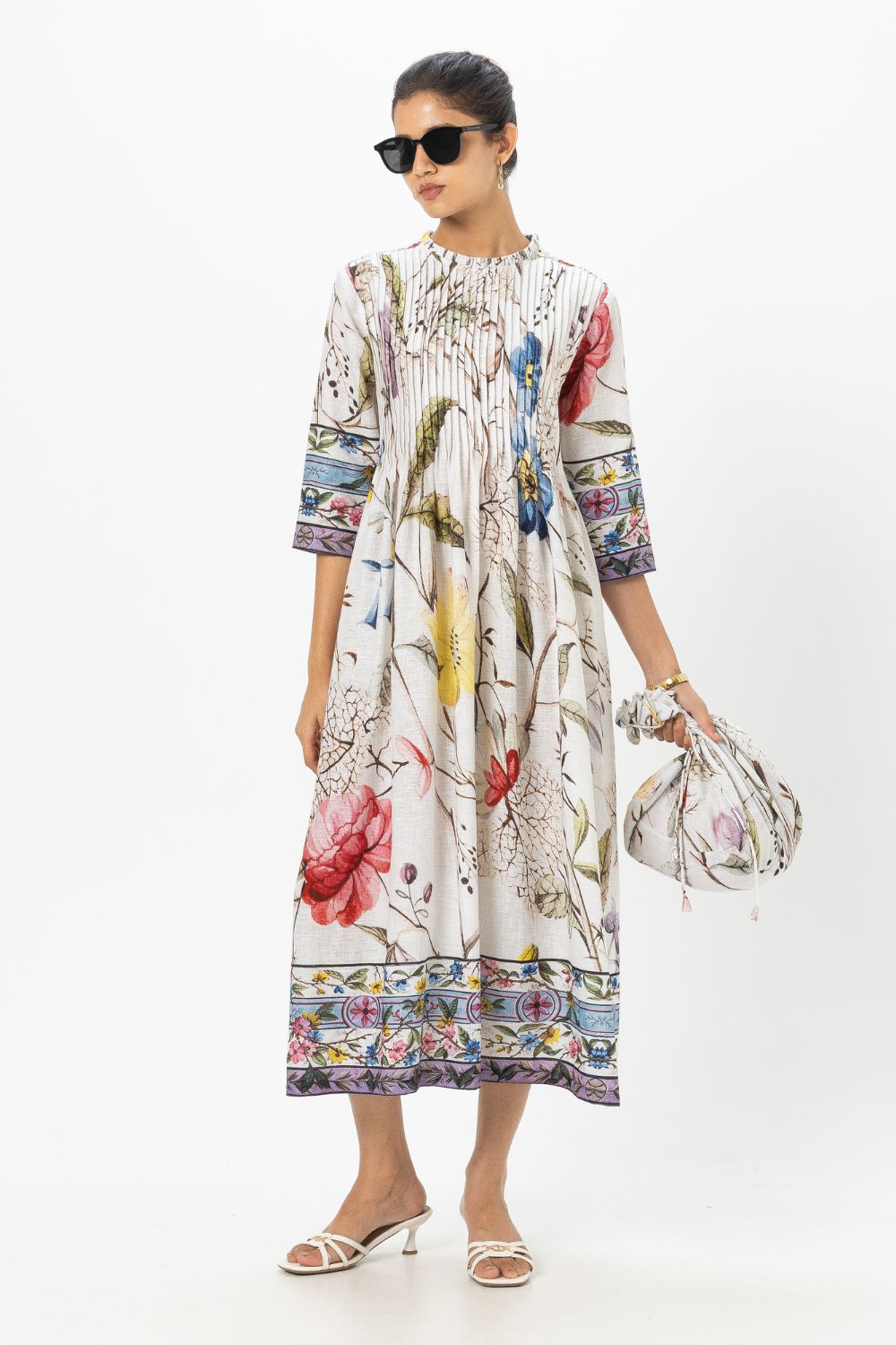 Alicia Pleated Midi Dress