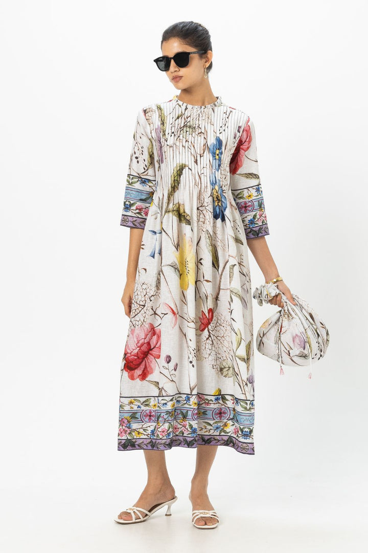 Alicia Pleated Midi Dress