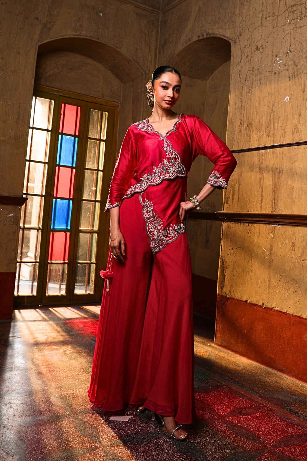 Flame Petal Set in Rani Pink