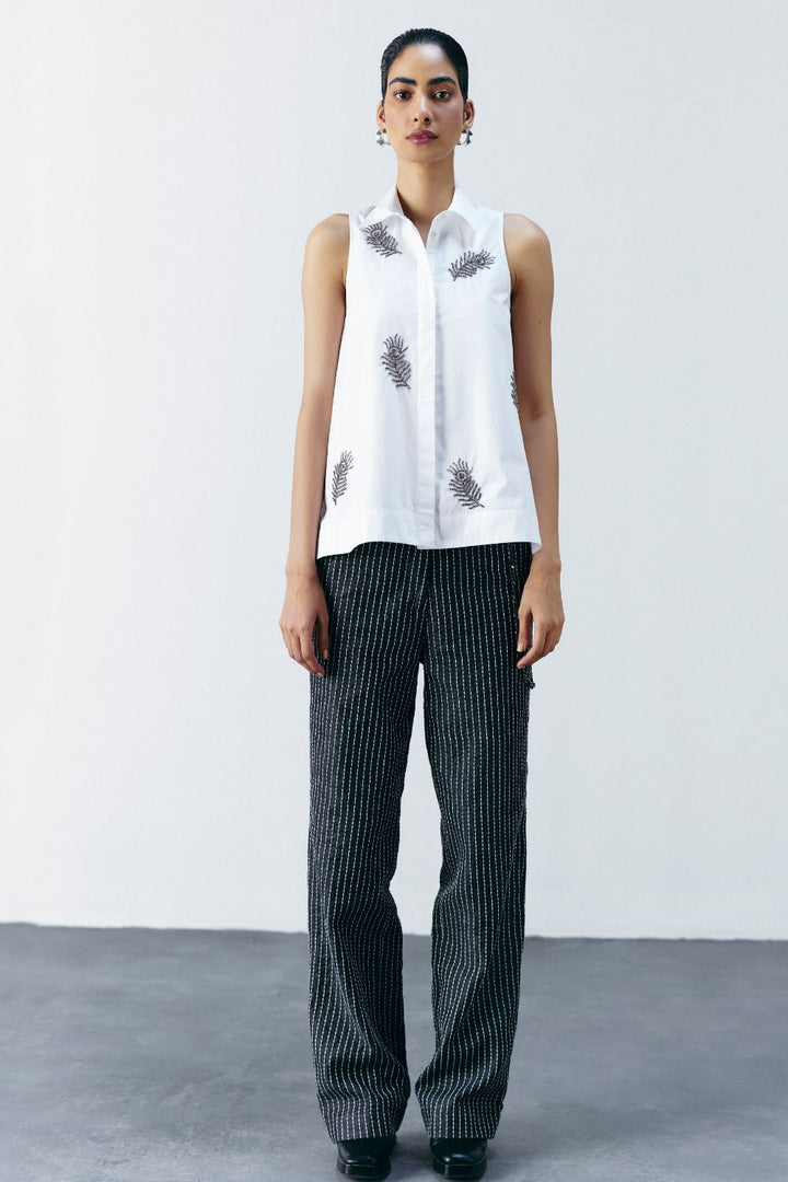 FEATHER EMBELLISHED SHIRT