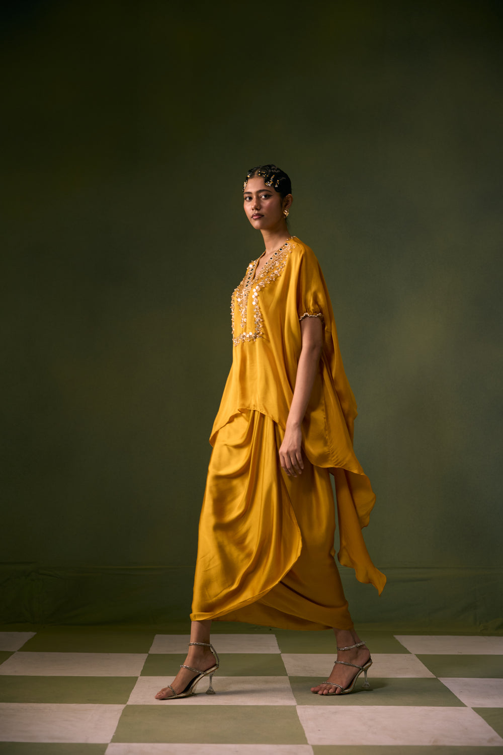 Cove Antifit Asymmetric Top with Wrap Skirt