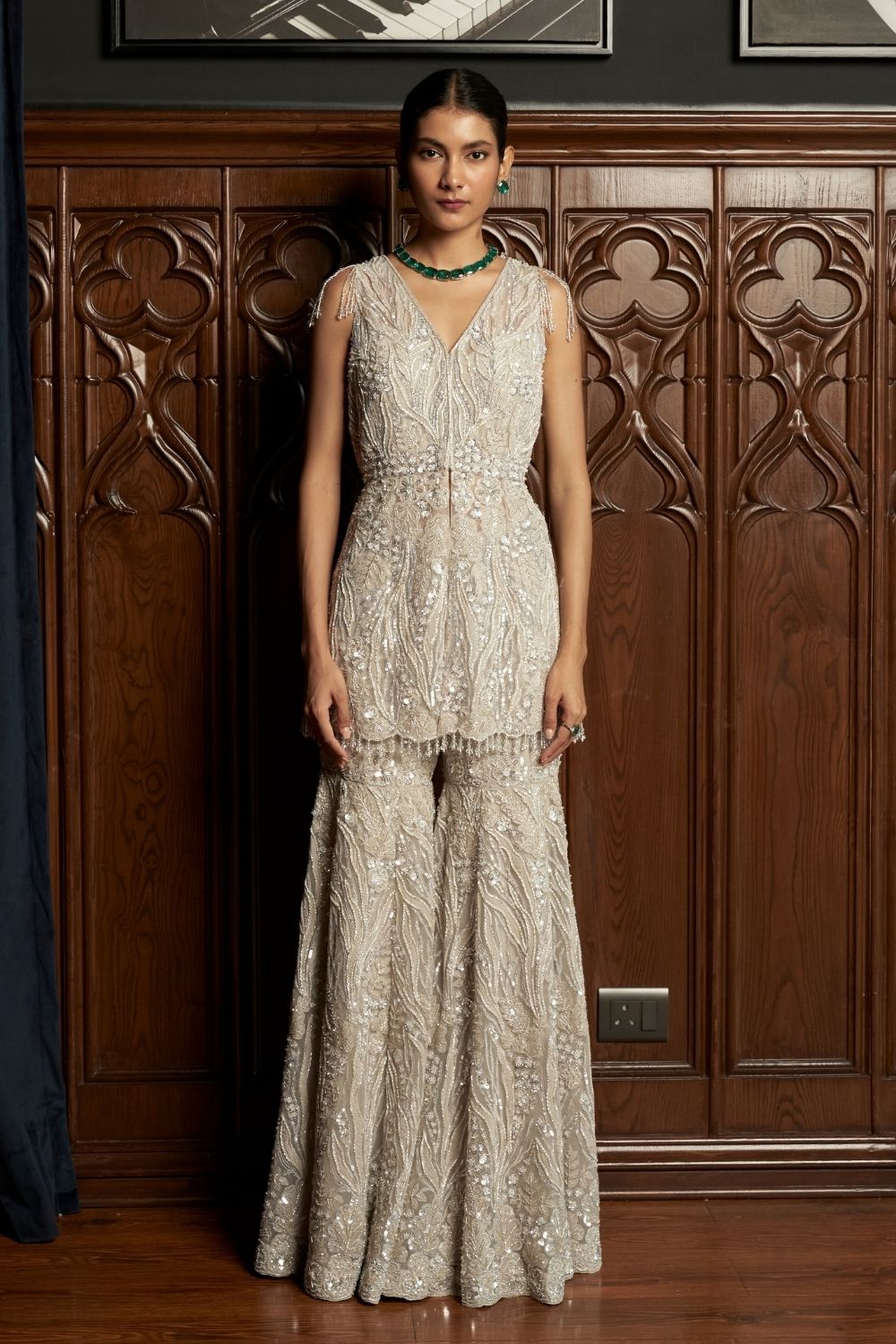 Grey Sharara Set