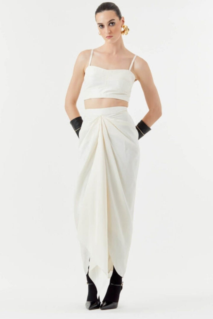 Noori Jacket, Bustier & Mocha Skirt