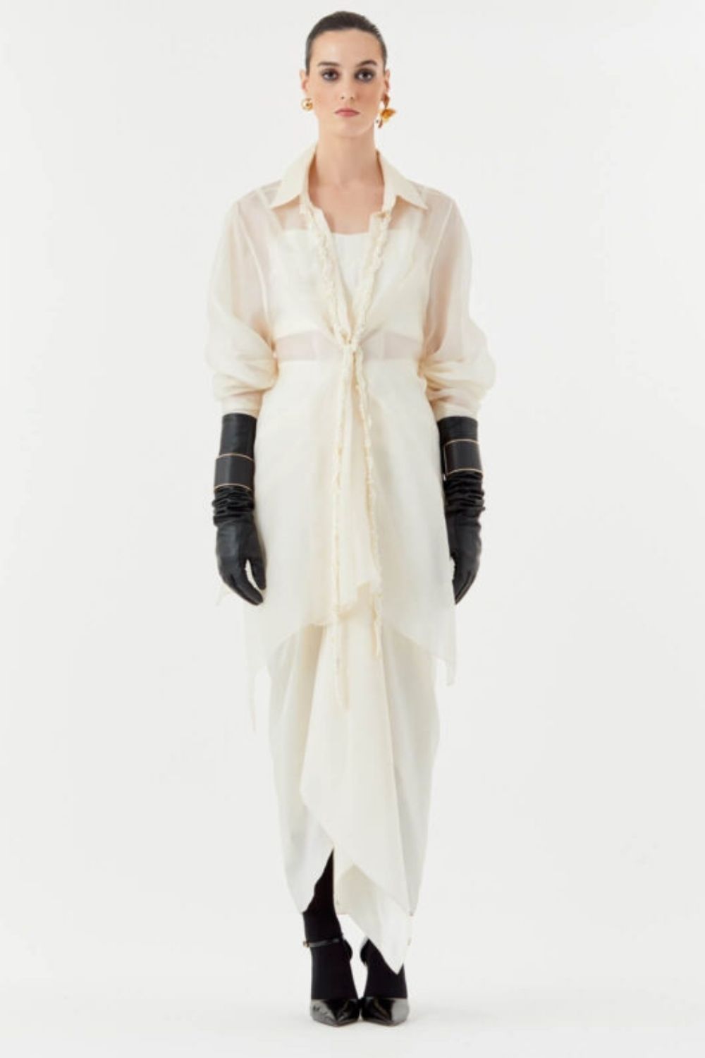 Noori Jacket, Bustier & Mocha Skirt