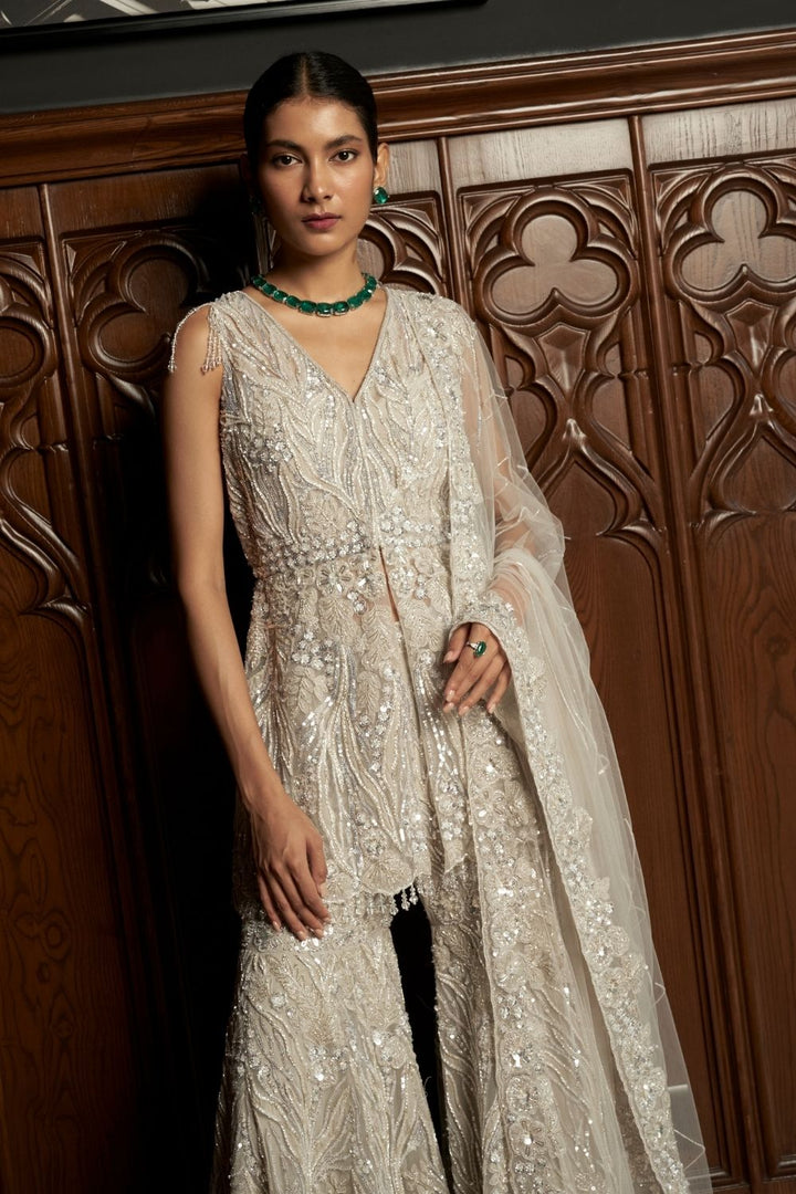 Grey Sharara Set