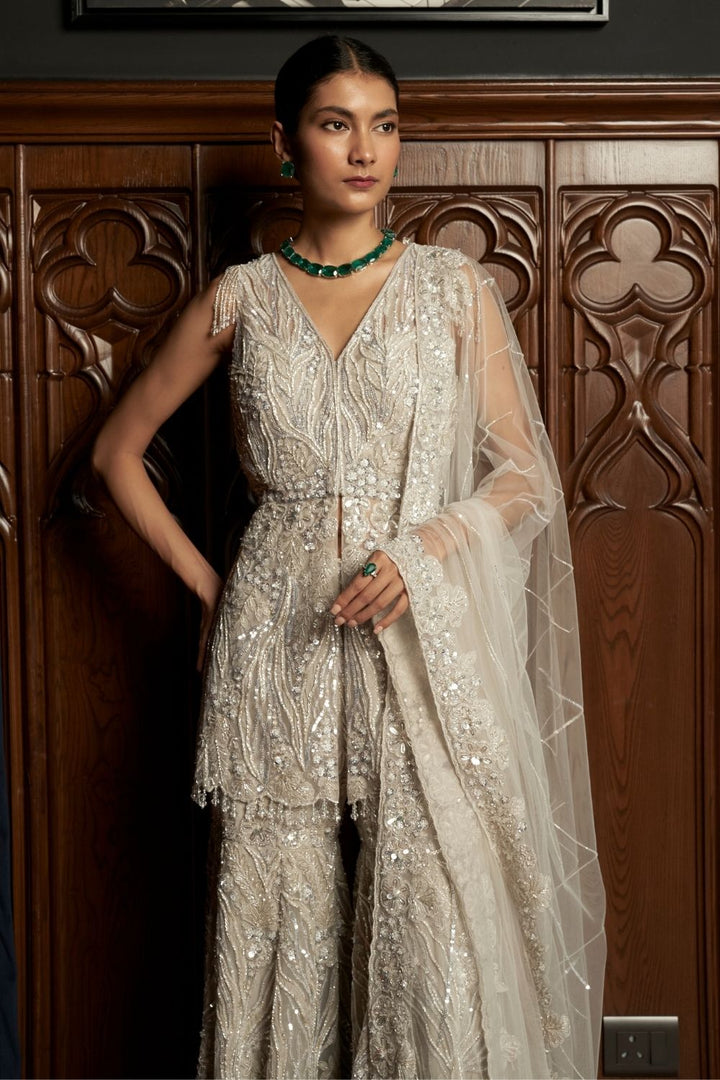 Grey Sharara Set