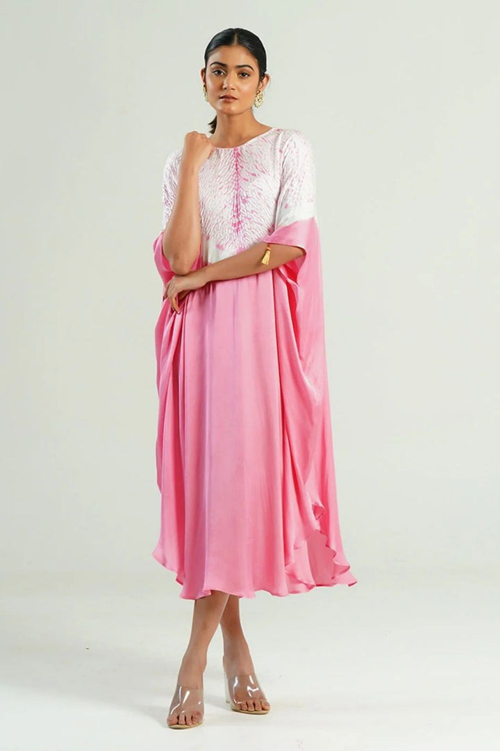 Kaftan Shibori - Scarlet Red / Ivory