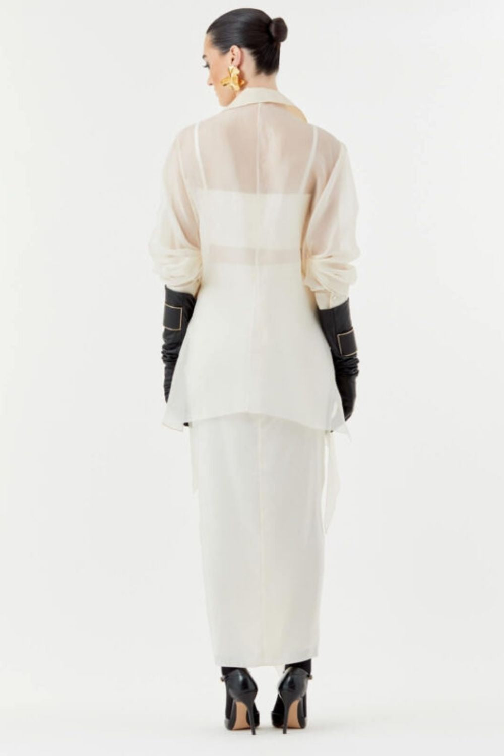 Noori Jacket, Bustier & Mocha Skirt