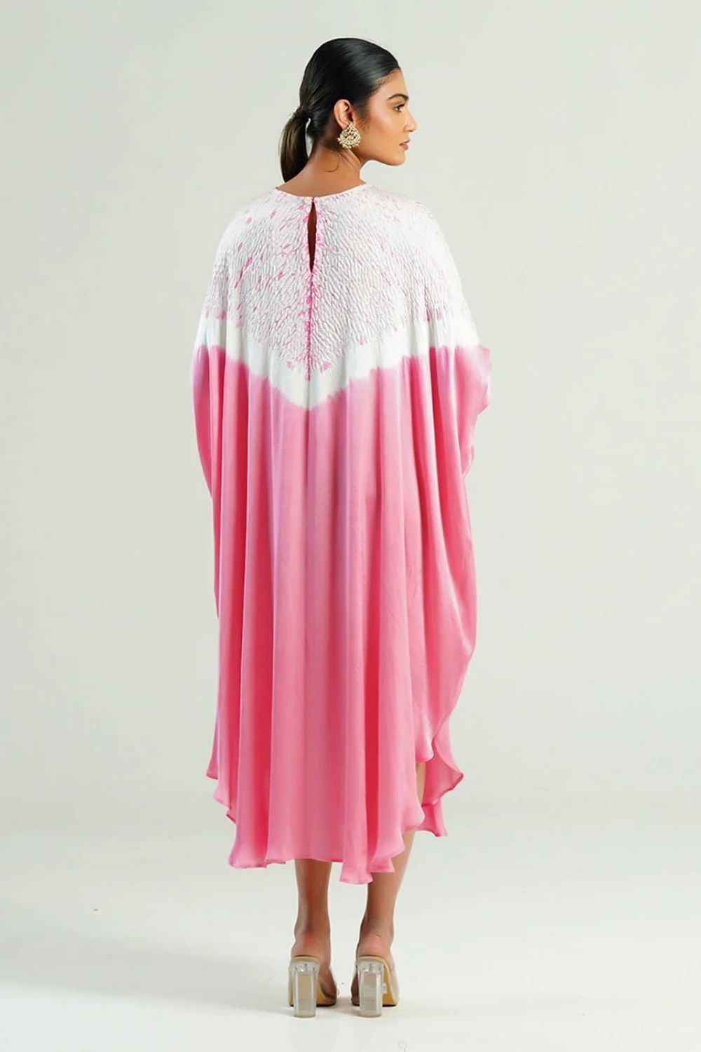 Kaftan Shibori - Scarlet Red / Ivory