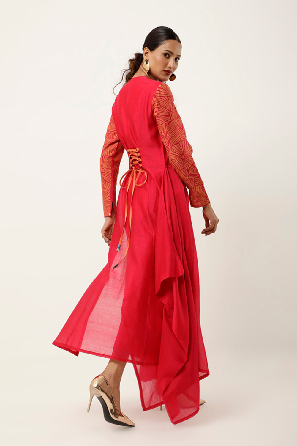 Pink & Orange Kurta Set