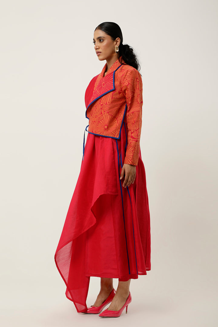 Pink & Orange Kurta Set