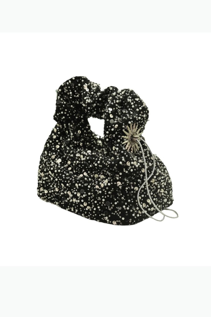 Black & Silver Celest Cloud Bag