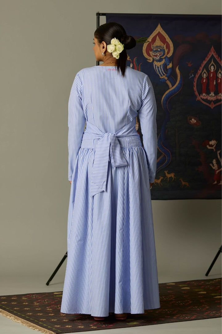 Brooks Dress in Aqua