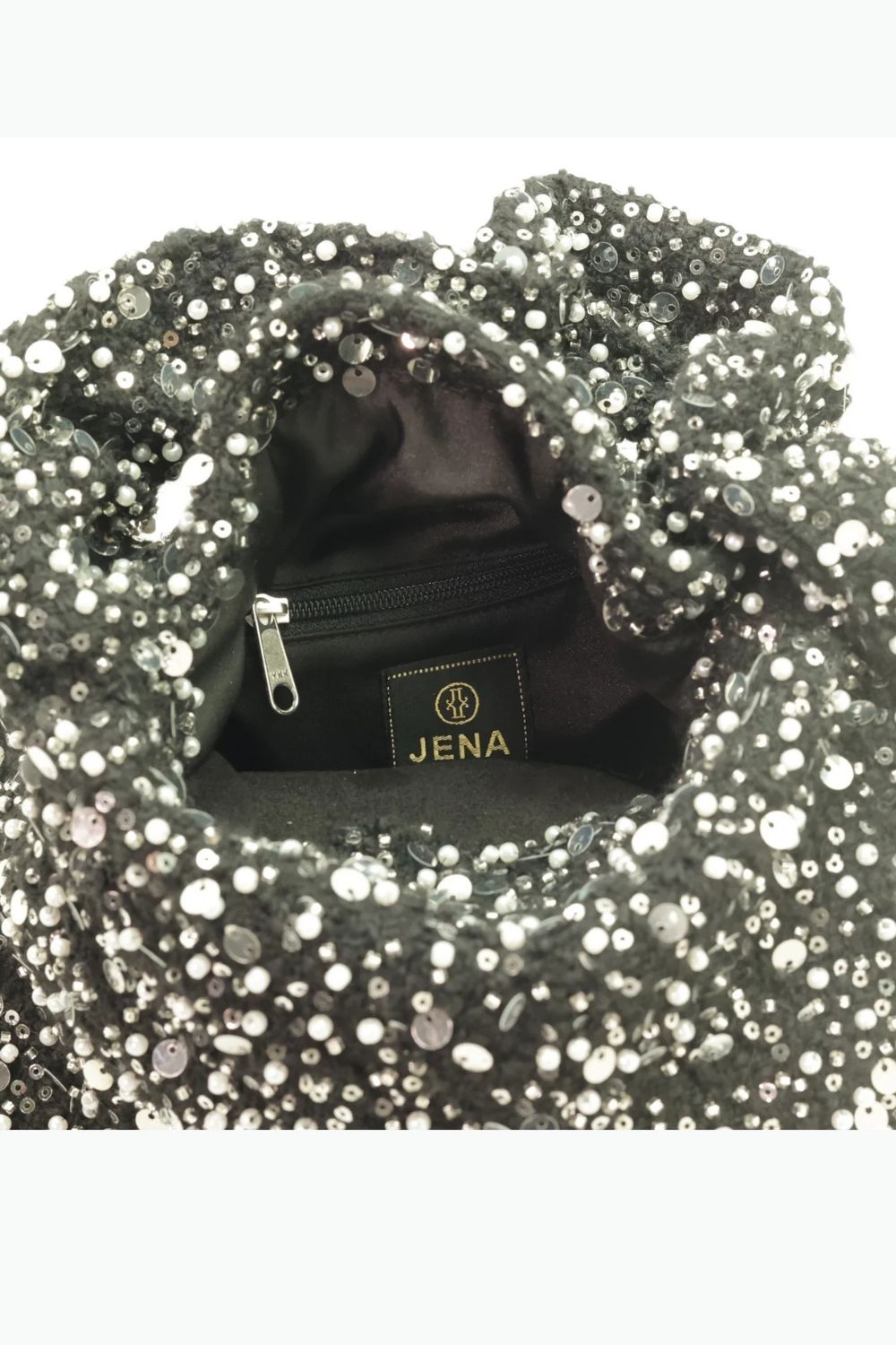 Black & Silver Celest Cloud Bag