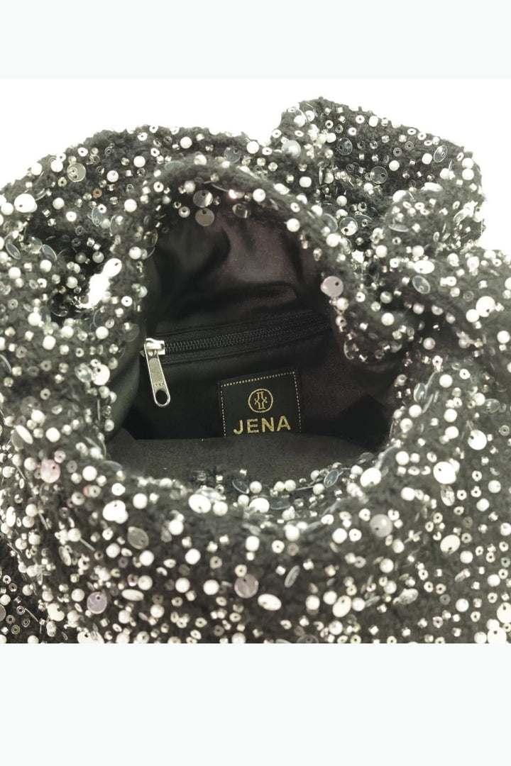 Black & Silver Celest Cloud Bag