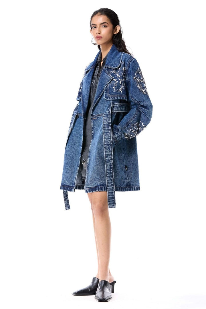 Chromavine Denim Trench