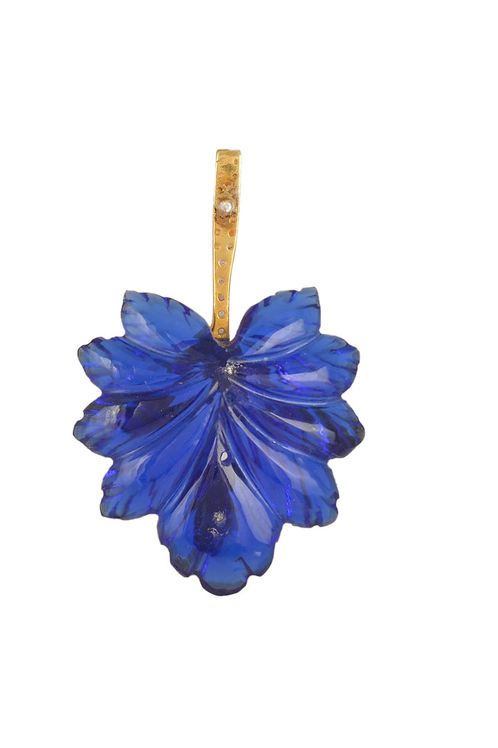 Blue Maple Leaf Earrings
