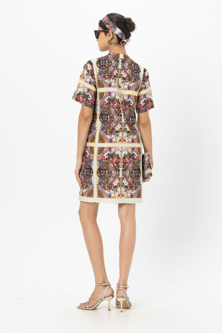 Rococo-White Shift Dress
