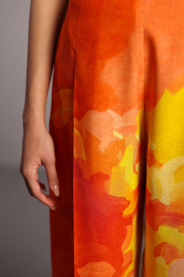 Diffuse bright orange & yellow Co-ord set