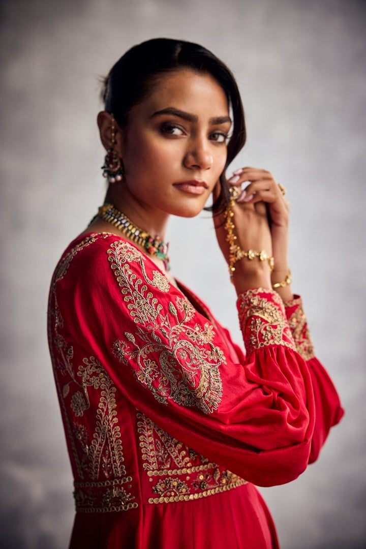 Red Angrakha Set