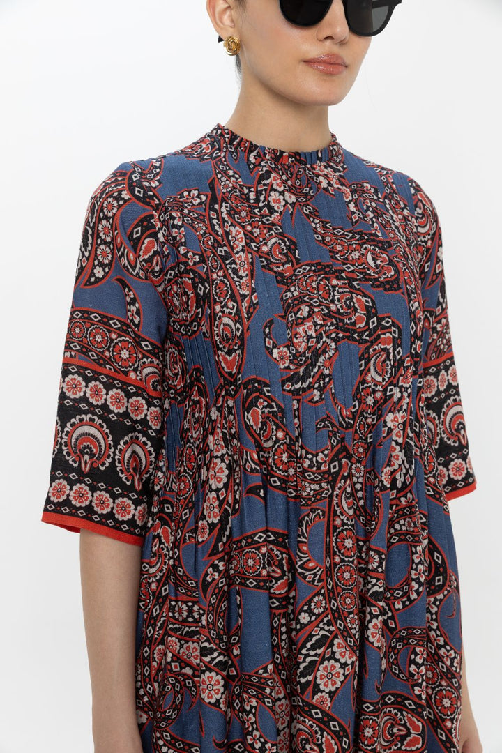 Deniz Pleated Midi Dress