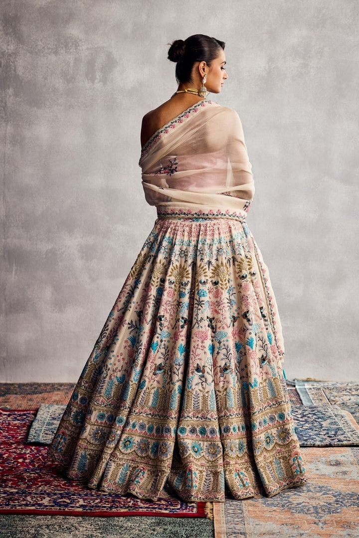 Ivory & Sparkling Pink Lehenga Set