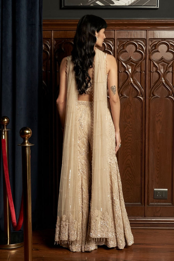 Beige Indo-western Set