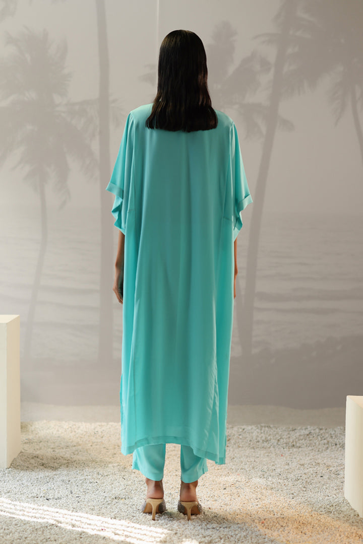 Zama Aqua Kaftan Set